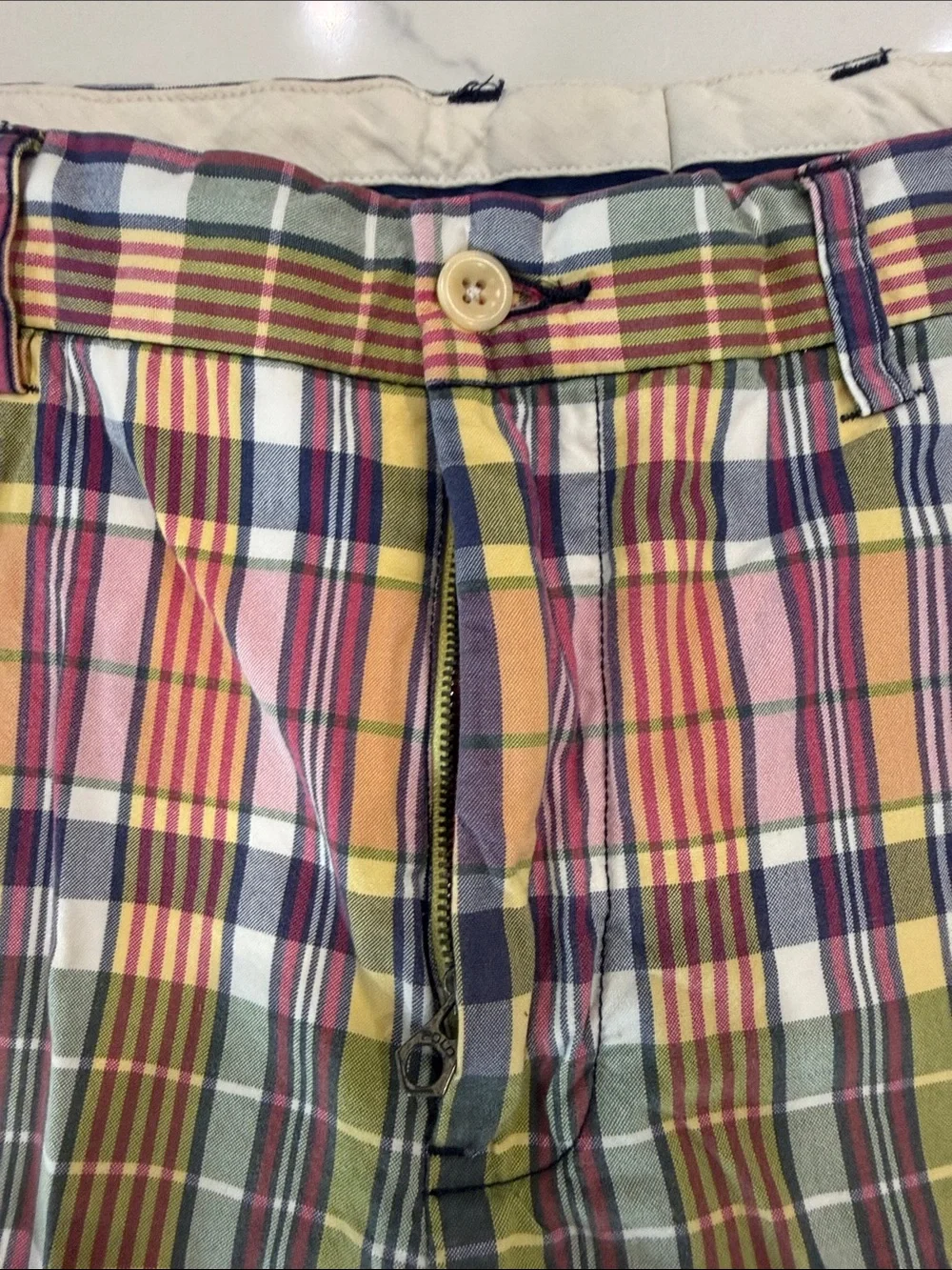 Polo by Ralph Lauren Plaid Shorts with Cream Lining